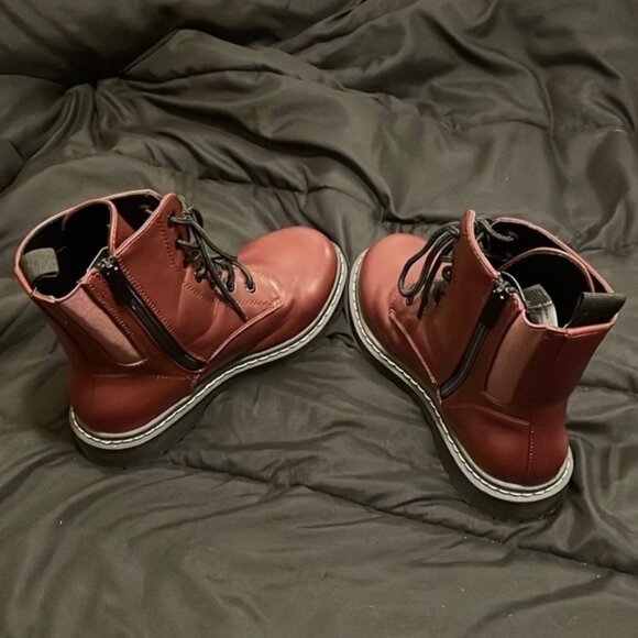 Torrid Burgundy Combat Boots - Picture 5 of 5